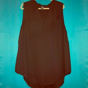 Sheer sleeveless blouse